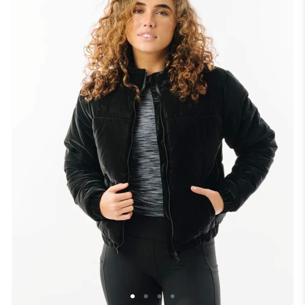 Zyia Chamonix Obsidian Velvet Puffy Coat